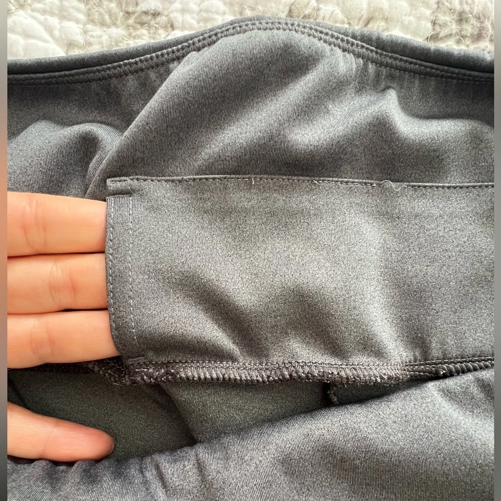 Adidas Aeroready 3-Stripes 7/8 High Rise Leggings Gray No signs of Wear Sz 2X - Picture 6 of 7